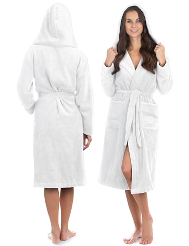 Liebenstein® Premium Bademantel Damen aus 100% samtweicher Baumwolle mit Kapuze – elegante Passform in 3 Größen für den perfekten Kuschelfaktor – Morgenmantel Damen flauschig & weich von Liebenstein