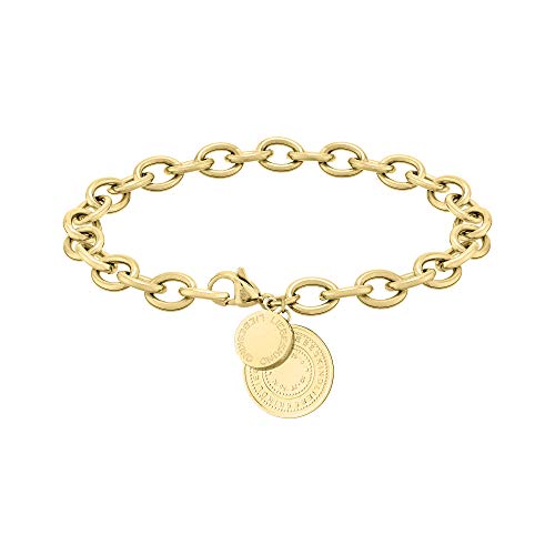 LIEBESKIND Armband mit Anhänger aus Edelstahl (Gold), 20 cm von Liebeskind