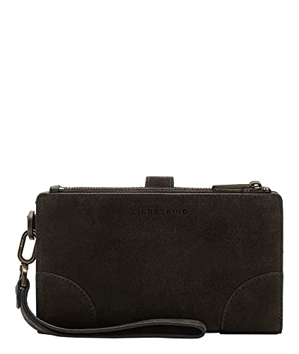 Liebeskind Berlin AUDRE Suede Ivy Geldbörse, dark chocolate, Large (HxBxT 10.5cm x18.5cm x3.0cm) von Liebeskind