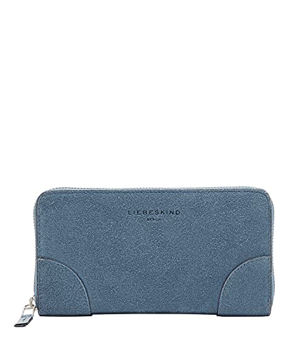 Liebeskind Berlin AUDRE Suede Sally Geldbörse, retro denim, Large (HxBxT 9.4cm x18.8cm x2.0cm) von Liebeskind