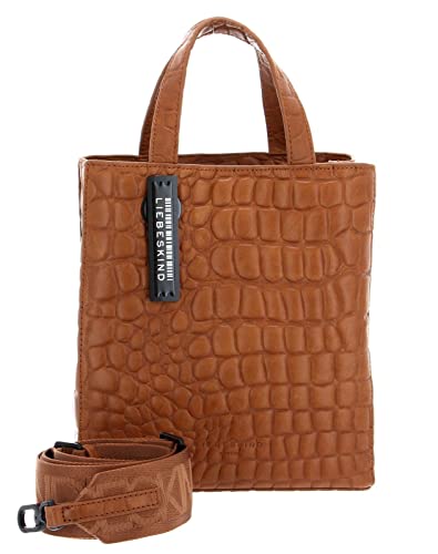 Liebeskind Berlin Damen Croco Paperbag Handtasche, Golden Amber, Small (HxBxT 10.0cm x10.0cm x10.0cm) EU von Liebeskind