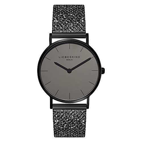 Liebeskind Berlin Damen Analog Quarz Uhr mit Edelstahl Armband LT-0218-MQ Schwarz von Liebeskind
