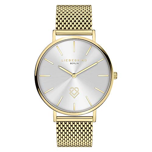 Liebeskind Berlin Damen Analog Quarz Uhr mit Edelstahl Armband LT-0249-MQ, Ip Gold-silber von Liebeskind