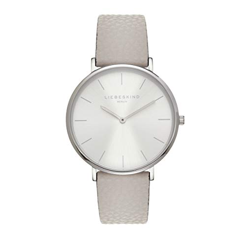 Liebeskind Berlin Damen Analog Quarz Uhr mit Leder Armband LT-0255-LQ, Grau von Liebeskind