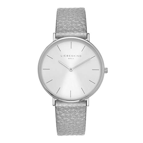 Liebeskind Berlin Damen Analog Quarz Uhr mit Leder Armband LT-0257-LQ, Silber von LIEBESKIND