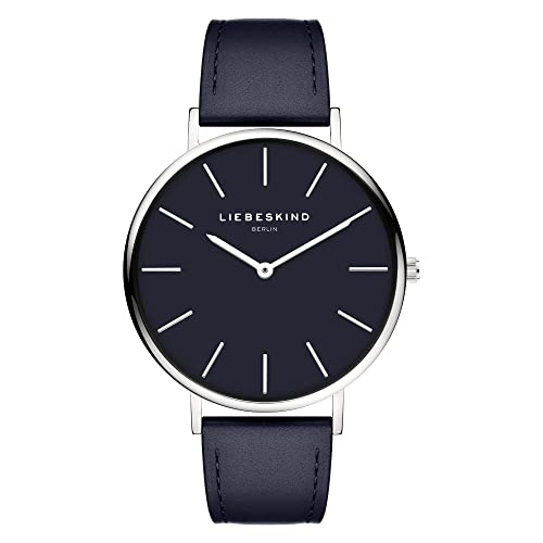 Liebeskind Damen Analog Quarz Uhr mit Leder Armband LT-0372-LQ, Schwarz von Liebeskind