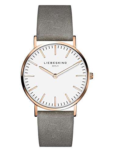 LIEBESKIND Damen Analog Quarz Armbanduhr mit Lederarmband LT-0085-LQ von Liebeskind