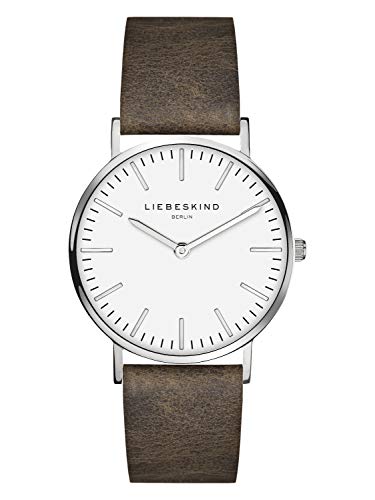 LIEBESKIND Damen Analog Quarz Armbanduhr mit Lederarmband LT-0086-LQ von Liebeskind