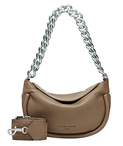 Liebeskind Berlin Fab 3 CHAIN Hobo Schultertasche, Small (HxBxT 15cm x 24cm x 6cm), Praline von Liebeskind