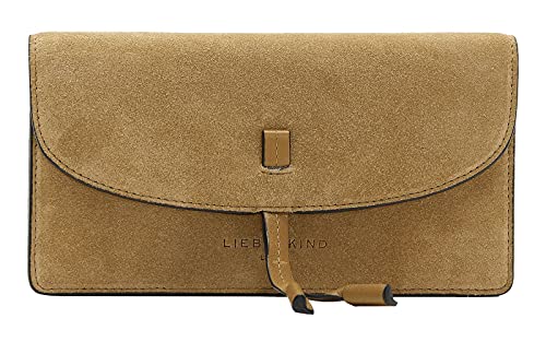 Liebeskind Berlin FAB Suede Slam Geldbörse, Sepia, Large (HxBxT 7.5cm x18.5cm x2.5cm) von Liebeskind