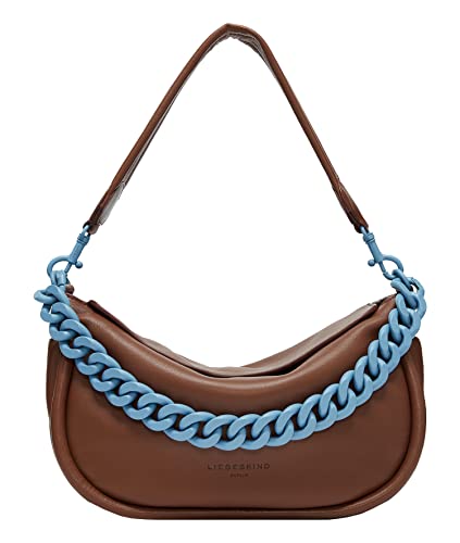 Liebeskind Berlin Fab 3 CHAIN Hobo Schultertasche, Medium (HxBxT 23cm x 29.5cm x 9cm), Chocolate von Liebeskind