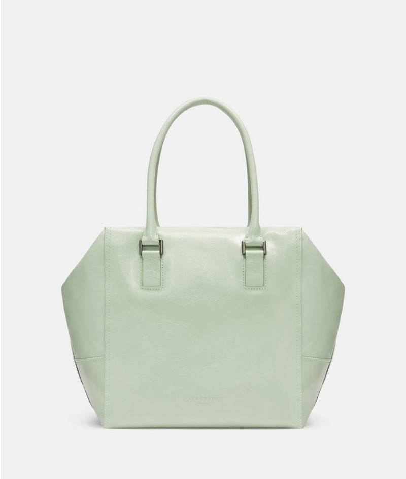 Liebeskind Berlin Handtasche Satchel, Geräumige Schultertasche aus Rindsleder mit glossy Finish von Liebeskind Berlin