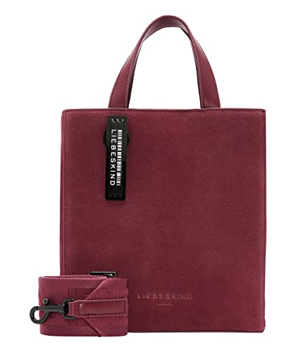 Liebeskind Berlin Paper Bag SUEDE Tote Handtasche, Small (HxBxT 25cm x 20.5cm x 11.5cm), Peony von Liebeskind