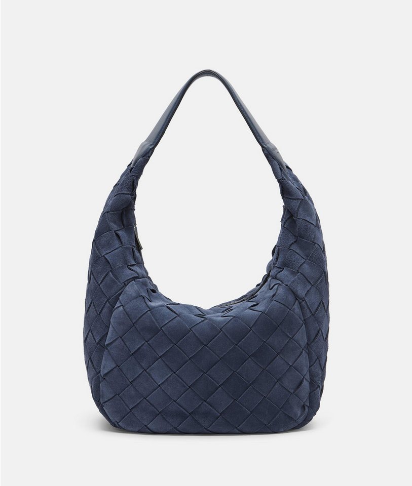 Liebeskind Berlin Schultertasche Hobo, Beuteltasche aus weichem Veloursleder mit Flechtmuster von Liebeskind Berlin