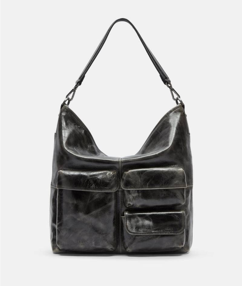 Liebeskind Berlin Schultertasche Hobo, Geräumige Handtasche aus glänzendem Rindsleder von Liebeskind Berlin