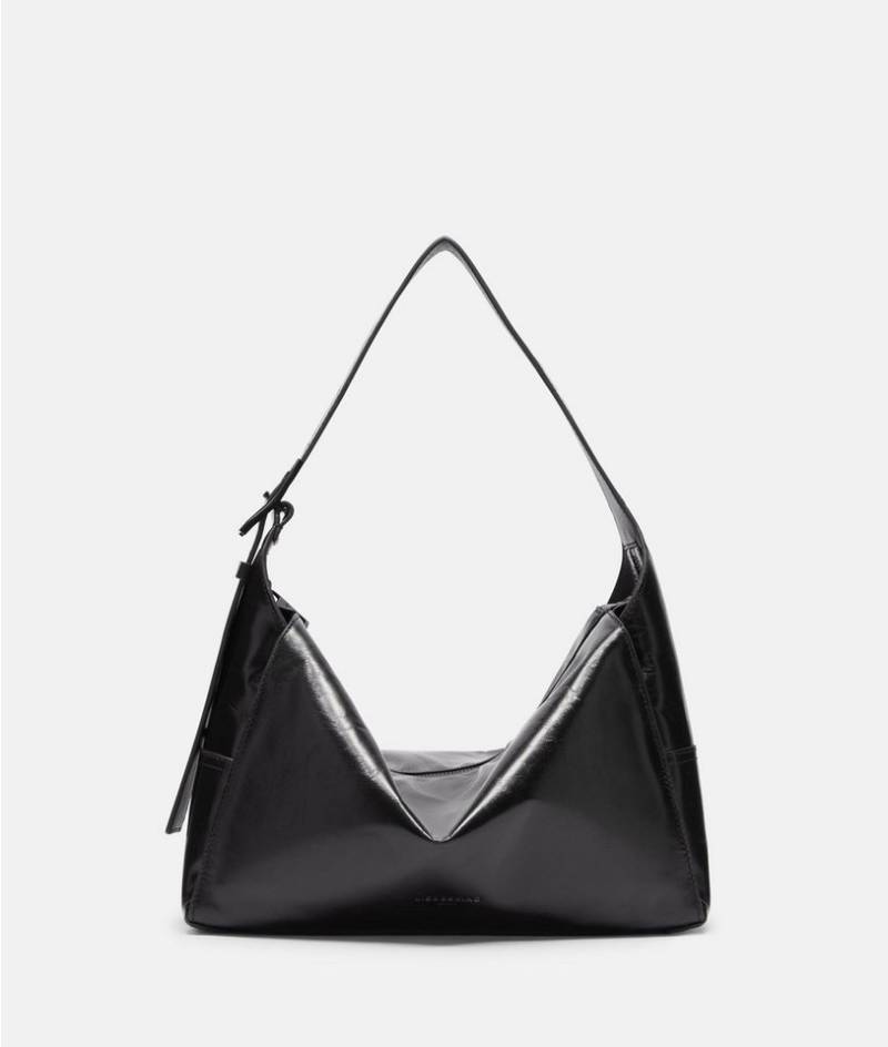 Liebeskind Berlin Schultertasche Hobo, Geräumige Hobo-Bag aus Leder in Crinkle-Optik von Liebeskind Berlin