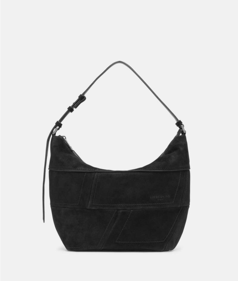 Liebeskind Berlin Schultertasche Hobo, Geräumige Hobo-Bag im Materialmix aus weichem Velours- und Glattleder von Liebeskind Berlin