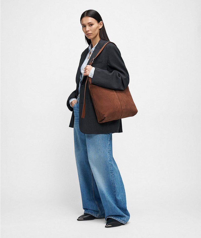 Liebeskind Berlin Schultertasche Hobo, Geräumige Tasche aus weichem Veloursleder von Liebeskind Berlin