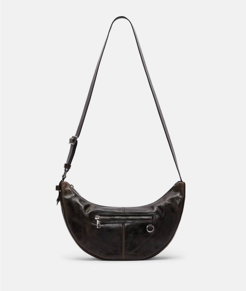 Liebeskind Berlin Schultertasche Hobo, Handliche Hobo-Bag aus Rindsleder mit glossy Finish von Liebeskind Berlin