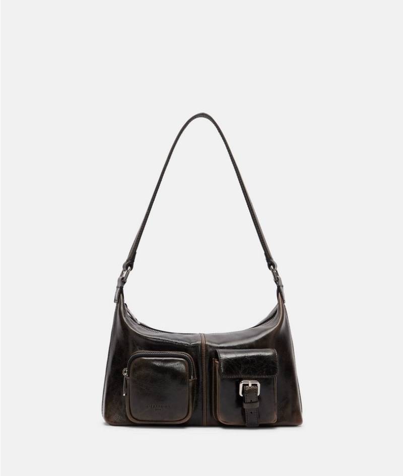 Liebeskind Berlin Schultertasche Hobo, Handliche Tasche aus Rindsleder mit glossy Finish von Liebeskind Berlin