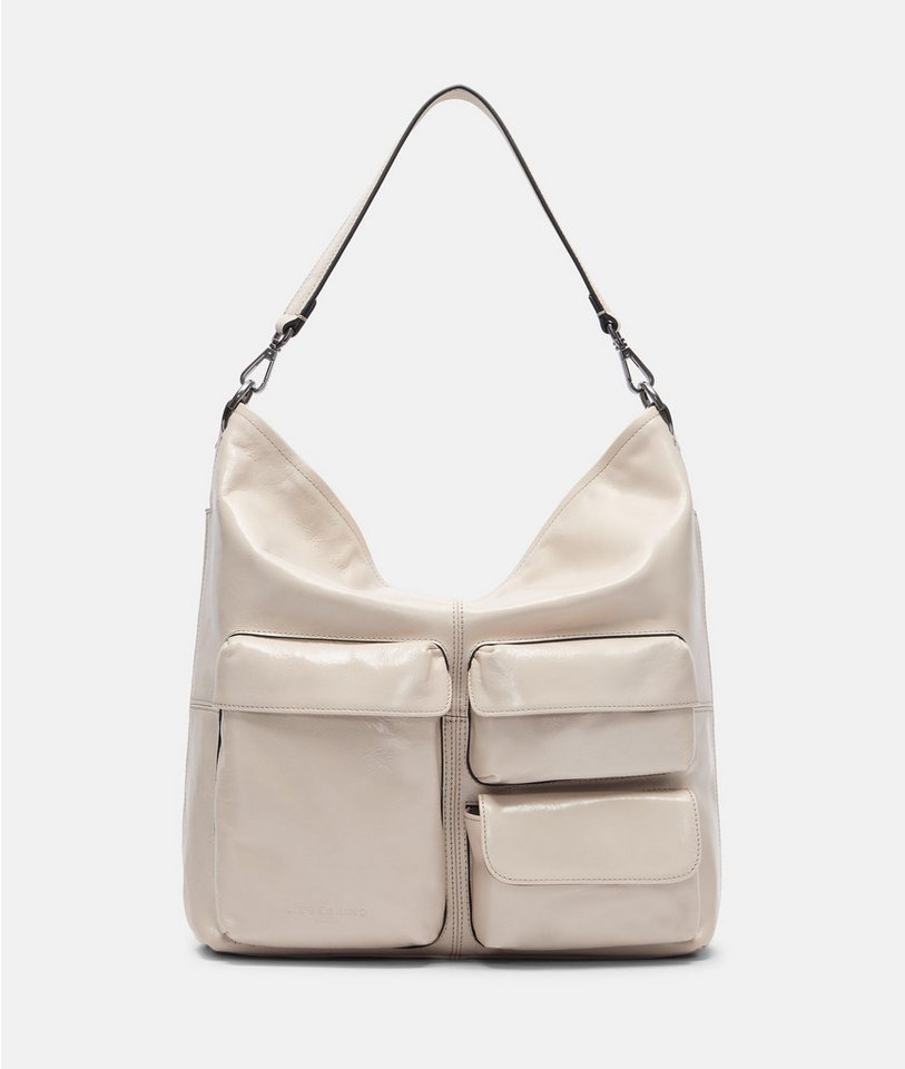 Liebeskind Berlin Schultertasche Hobo, Mittelgroße Tasche aus Leder mit glossy Finish von Liebeskind Berlin