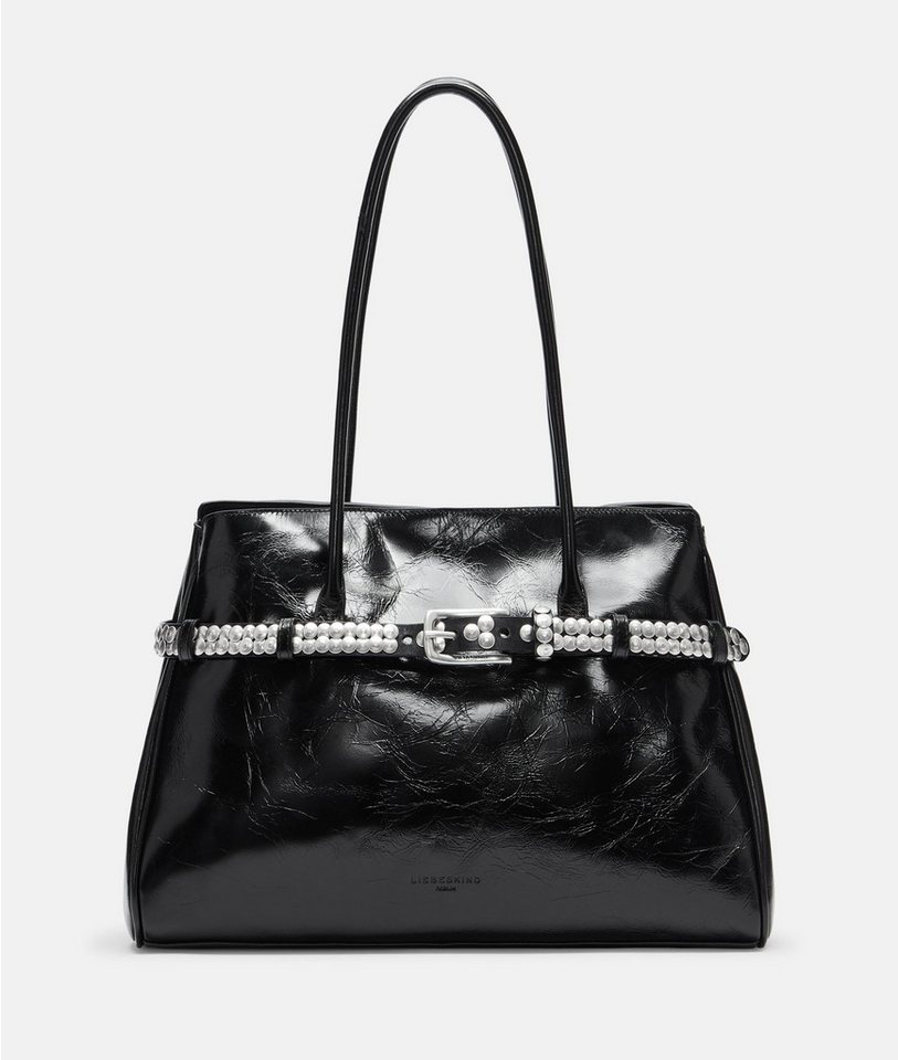 Liebeskind Berlin Schultertasche Satchel, Große Tasche aus Rindsleder mit glossy Finish von Liebeskind Berlin