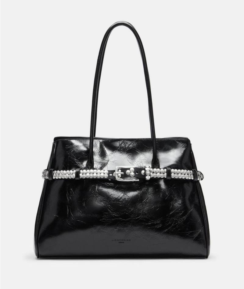 Liebeskind Berlin Schultertasche Satchel, Große Tasche aus Rindsleder mit glossy Finish von Liebeskind Berlin