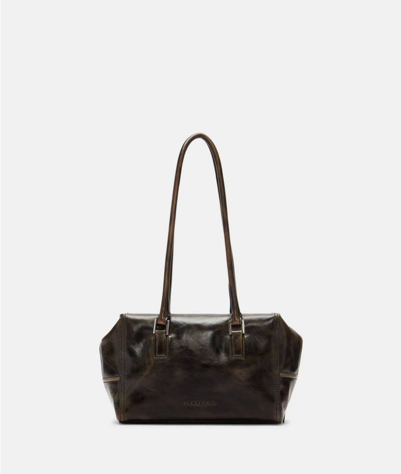 Liebeskind Berlin Schultertasche Satchel, Handliche Tasche aus Rindsleder mit glossy Finish von Liebeskind Berlin