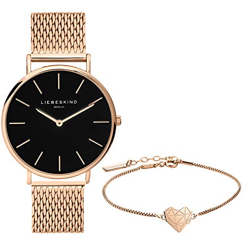Liebeskind Berlin Set aus Armbanduhr und Armband LS-0090-MQB, Ip Roségold Liebeskind Berlin Set aus Armbanduhr und Armband LS-0090-MQB, Ip Roségold von LIEBESKIND