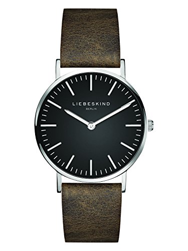Liebeskind Berlin Damen Analog Quarz Uhr mit Lederarmband, braun-silber von Liebeskind