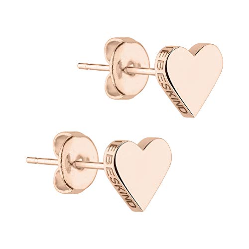 Liebeskind Ohrringe LJ-0502-E-08 Damen Ohrstecker Herz Edelstahl Rose von LIEBESKIND