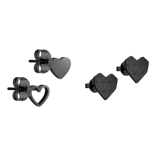 LIEBESKIND Damen-Ohrstecker Edelstahl (schwarz) & Ohrringe aus Edelstahl in Schwarz LJ-0615-E-11 von Liebeskind