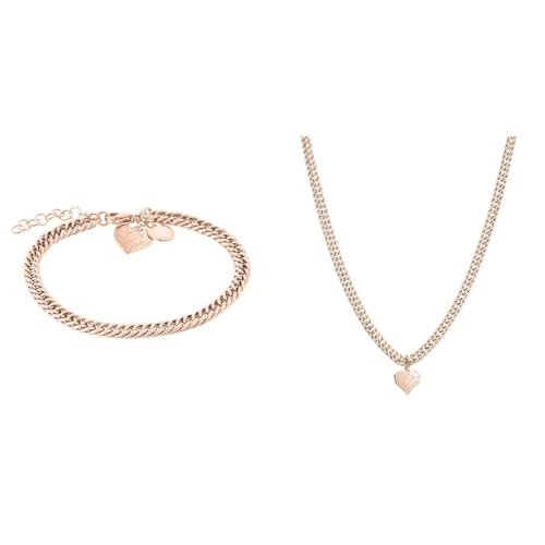 Liebeskind Armband LJ-0856-B-21 IP Roségold & Halskette LJ-0852-N-45 IP Roségold von Liebeskind