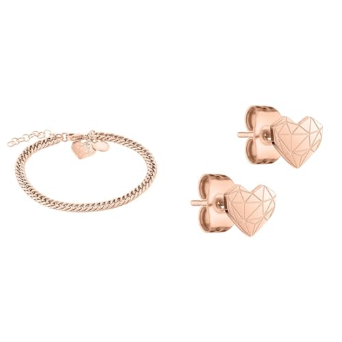 Liebeskind Armband LJ-0856-B-21 IP Roségold & Ohrring LJ-0848-E-05 IP Roségold von Liebeskind