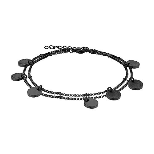 Liebeskind Armband mit Anhänger aus Edelstahl Schwarz von Liebeskind