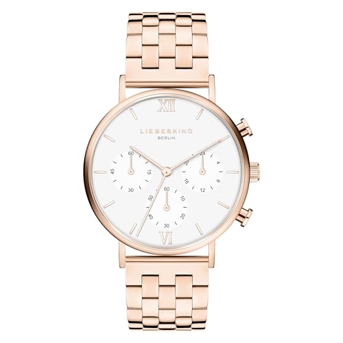LIEBESKIND Berlin Damen Armbanduhr LT-0469-MC Edelstahl in IP Roségold am Edelstahlband von Liebeskind