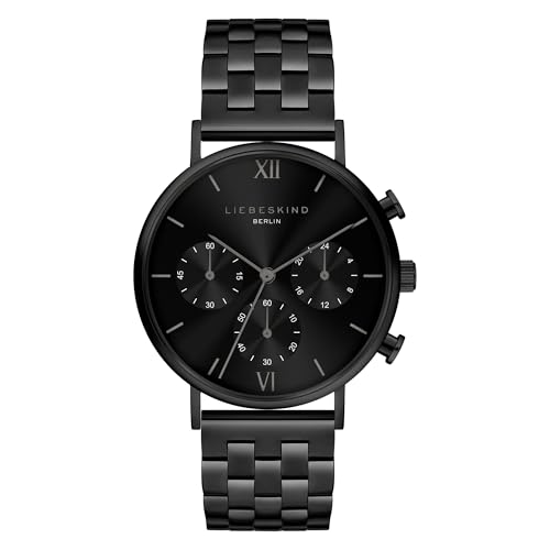 LIEBESKIND Berlin Damen Armbanduhr LT-0470-MC Edelstahl in IP Schwarz am Edelstahlband von Liebeskind