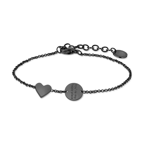 LIEBESKIND Berlin Damen Armband LJ-1763-B-20 aus Edelstahl in IP Schwarz von LIEBESKIND