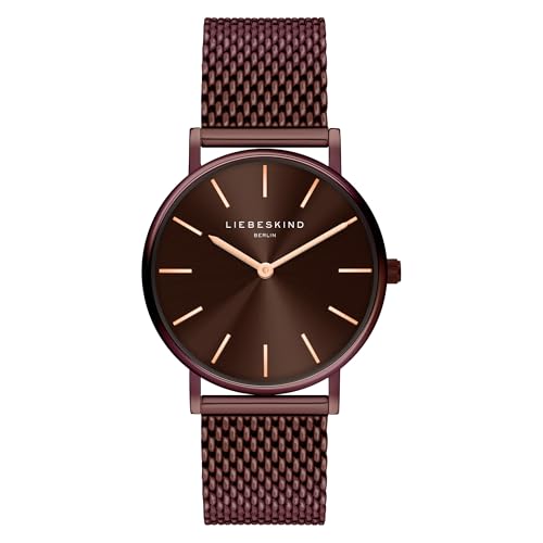 LIEBESKIND Berlin Damen Armbanduhr LT-0488-MQ Edelstahl in IP Braun am Edelstahlband von Liebeskind