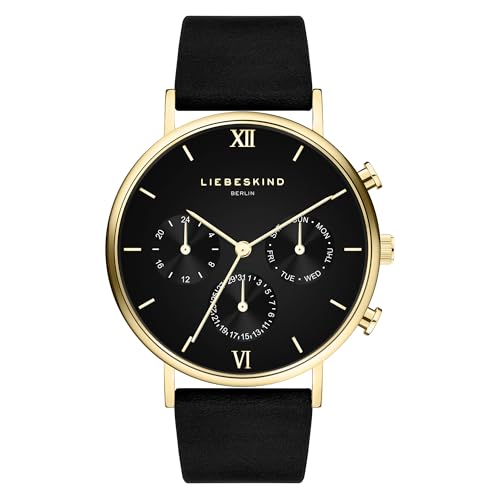 LIEBESKIND Berlin Damen Armbanduhr LT-0499-LM Edelstahl in IP Gold am Lederband von Liebeskind