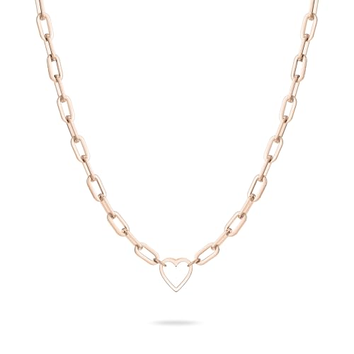 LIEBESKIND Berlin Damen Halskette LJ-1758-N-45 aus Edelstahl in IP Roségold von LIEBESKIND
