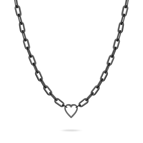 LIEBESKIND Berlin Damen Halskette LJ-1759-N-45 aus Edelstahl in IP Schwarz von LIEBESKIND