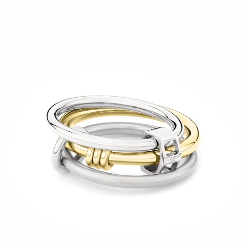 LIEBESKIND BERLIN Damen Ring Set – Drei Fingerringe in einem aus Edelstahl, mit verschiedenen Tragemöglichkeiten – cool, modern & alltagstauglich von LIEBESKIND