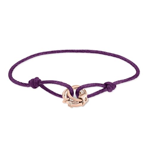 LIEBESKIND Berlin Damen Stoffarmband LJ-1803-B-21 mit Edelstahl-Anhängern in IP Roségold von LIEBESKIND