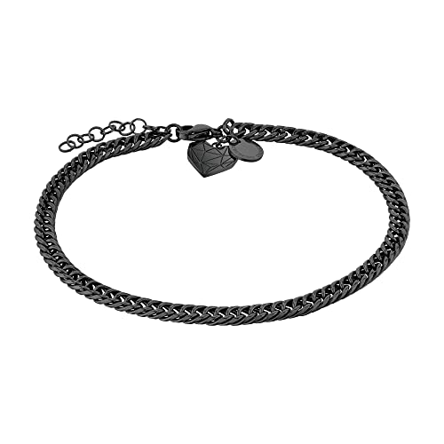 Liebeskind Fußkettchen Broken Heart Edelstahl IP Black von LIEBESKIND