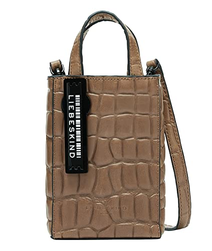 Liebeskind Berlin PB Croco Paperbag, Extra Small (HxBxT 8.6cm x 13.5cm x 0.5cm), Praline von Liebeskind