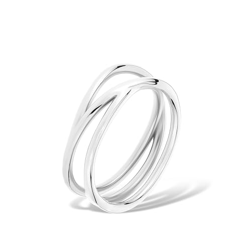 Liebeskind Berlin Ring LJ-1624-R-56 aus Edelstahl in Silber von LIEBESKIND