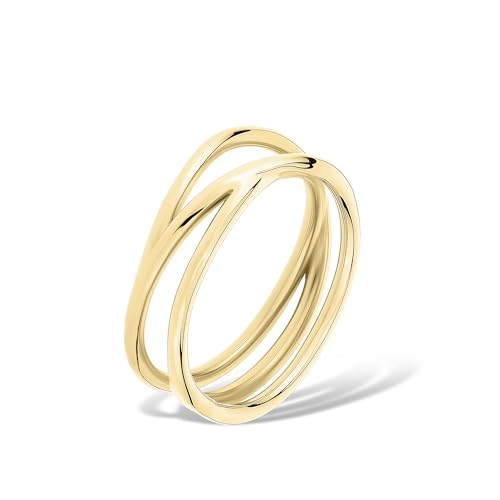LIEBESKIND Berlin Ring LJ-1625-R-56 aus Edelstahl in IP Gold von Liebeskind