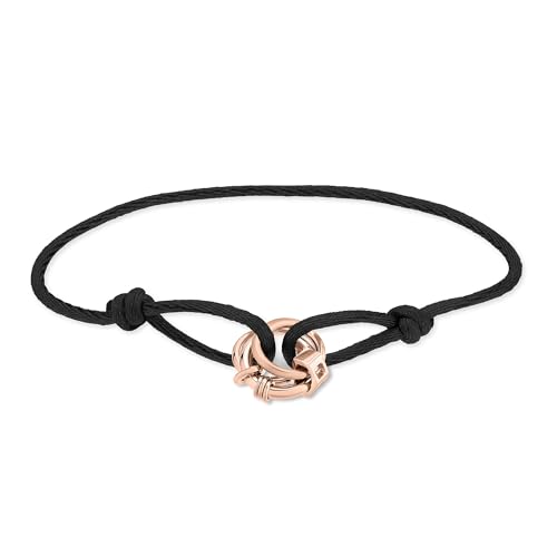 LIEBESKIND Berlin Stoffarmband LJ-1645-B-21 mit Edelstahl-Anhänger in IP Roségold von Liebeskind