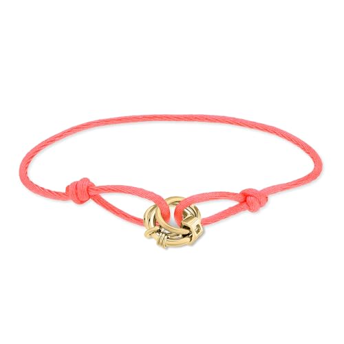 Liebeskind Berlin Stoffarmband LJ-1646-B-21 mit Edelstahl-Anhänger in IP Gold von Liebeskind
